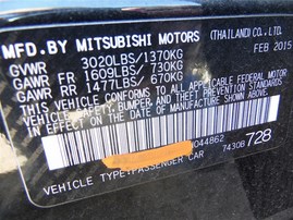 2015 MITSUBISHI MIRAGE DE BLACK 1.2 AT 193920